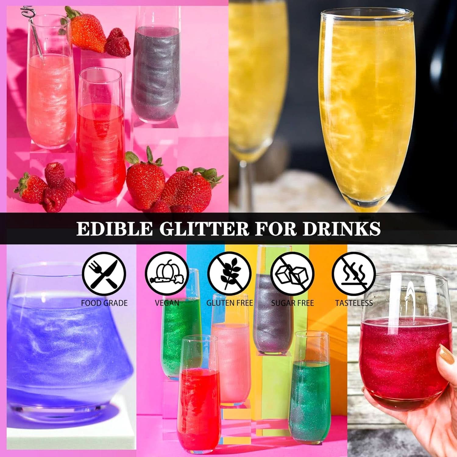 Eetbare glitters, 5 gram Naty Shop