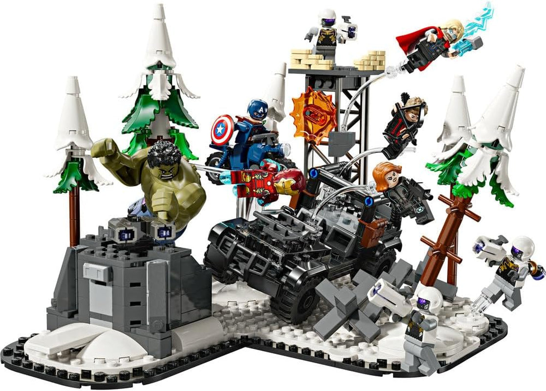 LEGO Marvel Avengers Assemble: Age of Ultron, bouw- en speelset met 8 minifiguren van superhelden zoals Thor, Hulk en Iron Man, bouwspeelgoed voor jongens en meisjes, avonturenset 76291 Bouwsets Besuche den LEGO-Store