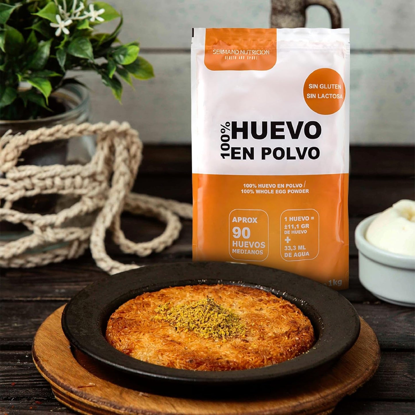 Eipoeder uit Freilandeiern (1kg) | Pasteurisiertes Vollei Pulver | Ohne Zusatztoffe | Glutenvrij & lactosevrij | Vakuumverpackung in Zip-Beutel