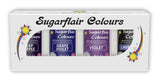 Sugarflair Pasta Kleurstof Paars Set van 4 Pasta Kleurstof Fondant Marsepein Suikerpasta Botercrème en meer: ​​Paars, Lavendel, Druifpaars, Dieppaars - Set van 4