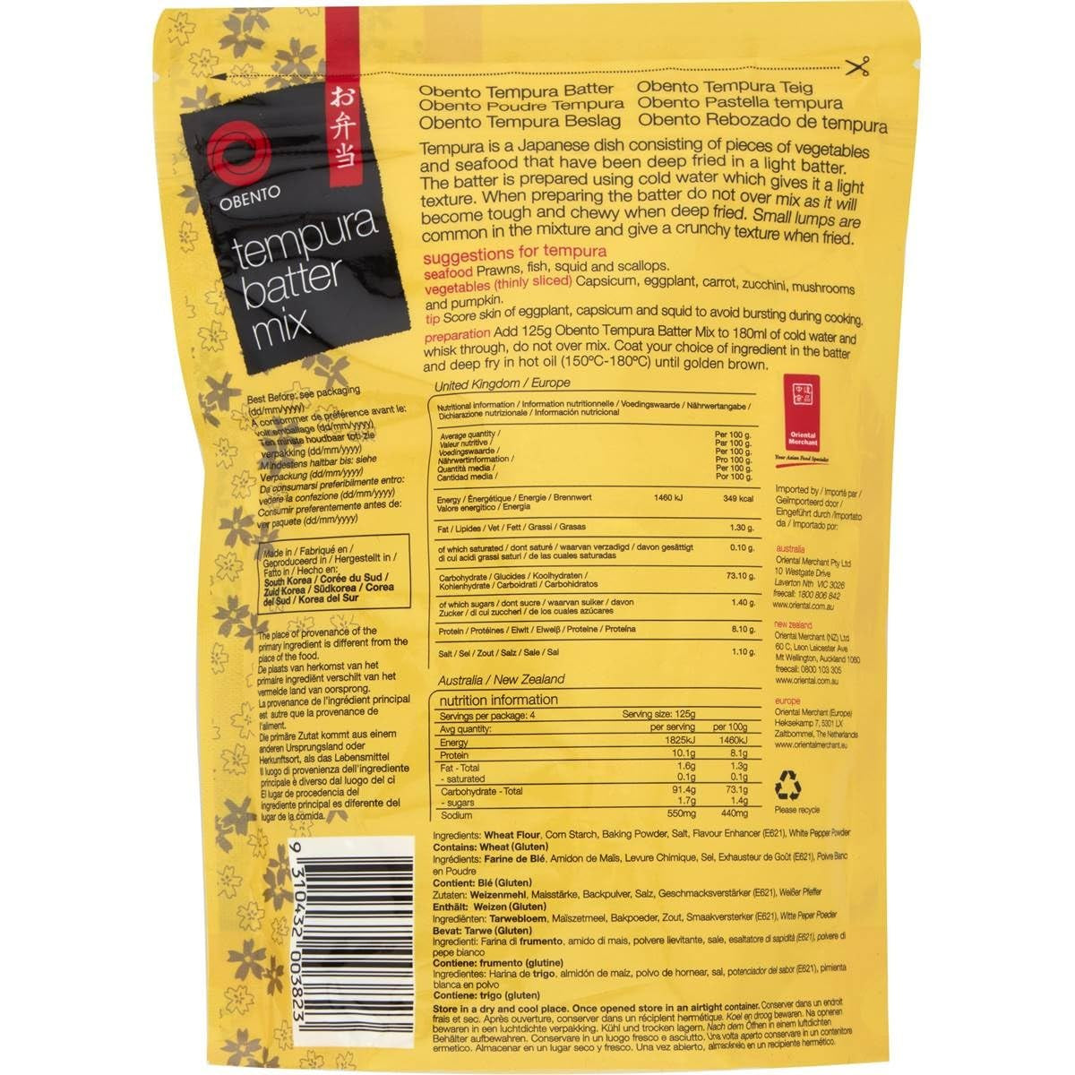 Tempura Beslagmix Tempura Back-Frittiermischung, 500 Gram Mix voor bakken en koken Naty Shop