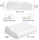 Findigit Gezondheidskussen, Memory Foam Kussen, Orthopedisch Neksteunkussen voor Zij- en Rugslapers, Ergonomisch Cervicaal Wervelkolomkussen (60 X 35 X 11/9cm) Cervicale Orthopedische Kussens Naty Shop