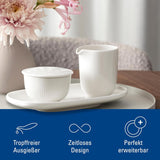 Villeroy & Boch - Afina Melkmok 170ml, Wit, Vaatwasmachinebestendig, Magnetronbestendig, Melkkaraf, Koffieaccessoire, Keramische kan, Schotel, Servies, Premium Porselein