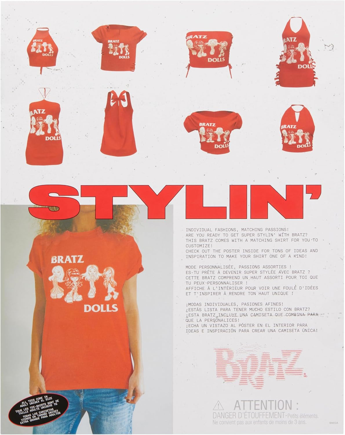 Bratz Stylin' Jade modieuze T-shirt-stijl pop inclusief accessoires schattig meisjesspeelgoed