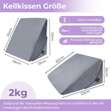 Verstelbaar verenkussen met hoge dichtheid, ergonomisch rugkussen voor bed en bank, anti-reflux leeskussen voor slapen, spelen, tv kijken (zwaar)