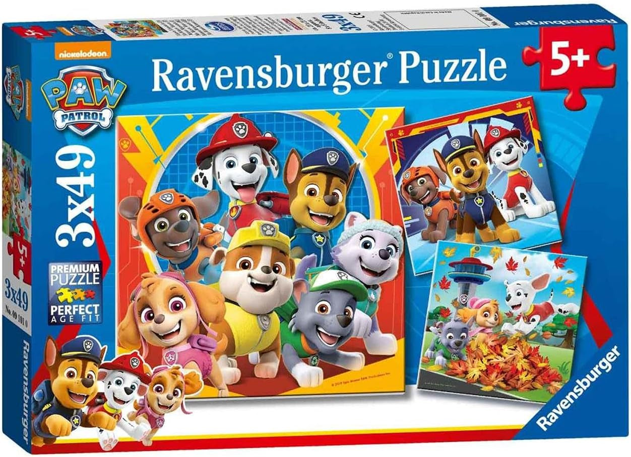 Ravensburger puzzel voor kinderen 3X49 stukjes - Paw Patrol - Paw Patrol Puzzel Naty Shop Single