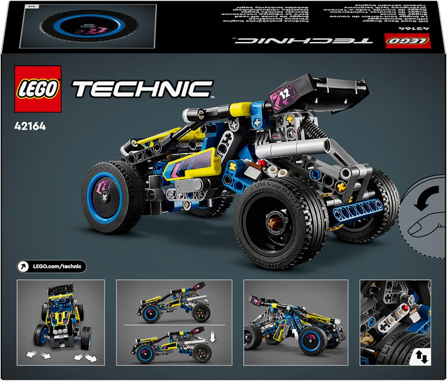LEGO Technic Offroad Racing Buggy Auto Speelgoed voor kinderen Buggy Racewagen Bouwpakket Cadeau voor jongens en meisjes 8 jaar oud Rallyautomodel 42164 Bouwsets