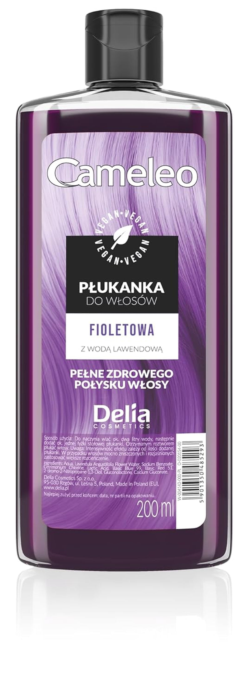 Cameleo - Roze Water Roze Haar Tonic Geen gele tint Semi-permanente haarkleuring - Voor blond en grijs haar - Kleur en verzorging - Vrij van parabenen | 200 ml Naty Shop Haarverf Nieuwe Versie - Violet 200 Ml (1 pakje)