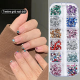 2000 stuks Bunte Strasssteine ​​Nägel Glitzersteine ​​nagelbedels Nailart Edelsteine ​​nagelsteen Glitzer Steine ​​nagelbedels Nägel Zubehör Kristalle Diamant Nageldesign Strass Nail Art Rhinestones Nail Gems
