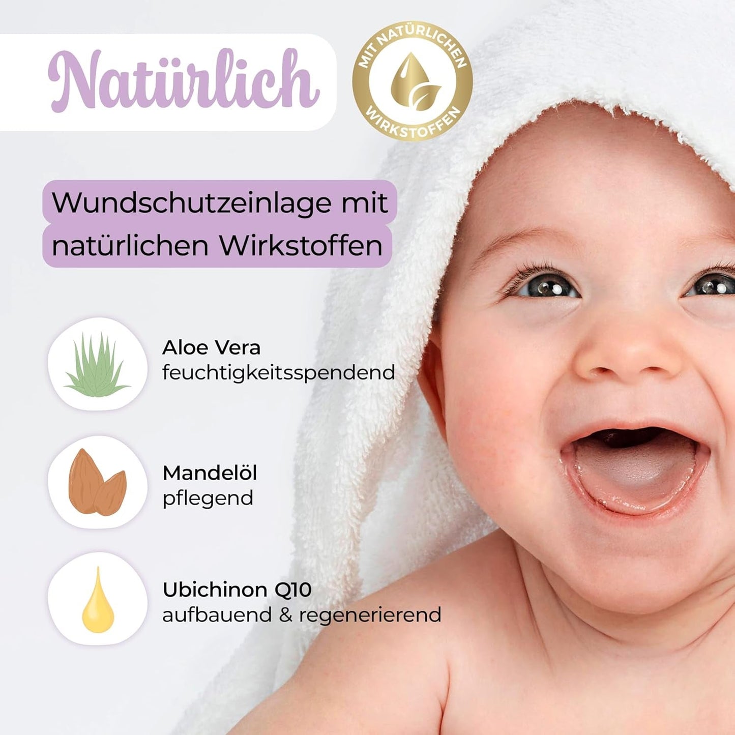 Millis Zaubertücher bei Windeldermatitis Baby, Bekannt aus "Die Höhle der Löwen", 25 Tücher (1 x 25er) met Aloë Vera, Mandelöl & Q10 - Pflegt, Schützt & dient als Wundschutz bei gereizter Haut