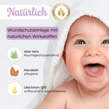 Millis Zaubertücher bei Windeldermatitis Baby, Bekannt aus "Die Höhle der Löwen", 25 Tücher (1 x 25er) met Aloë Vera, Mandelöl & Q10 - Pflegt, Schützt & dient als Wundschutz bei gereizter Haut