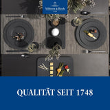 Villeroy & Boch Manufacture Rock Startset, 6-delig, Zwart, Vaatwasmachinebestendig, Magnetronbestendig, Matzwart Serviesje, Servies, Bestek, Premium Porselein
