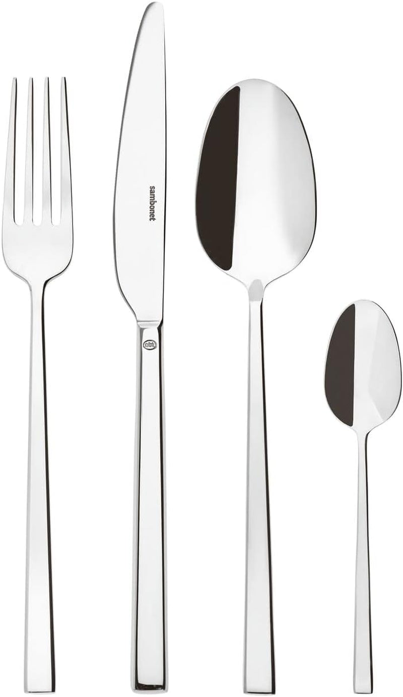 Sambonet 52562-N2 Rock RVS - Bestekset monobloc RVS 18/10 Keuken Naty Shop Set 6 personen - 24 delig
