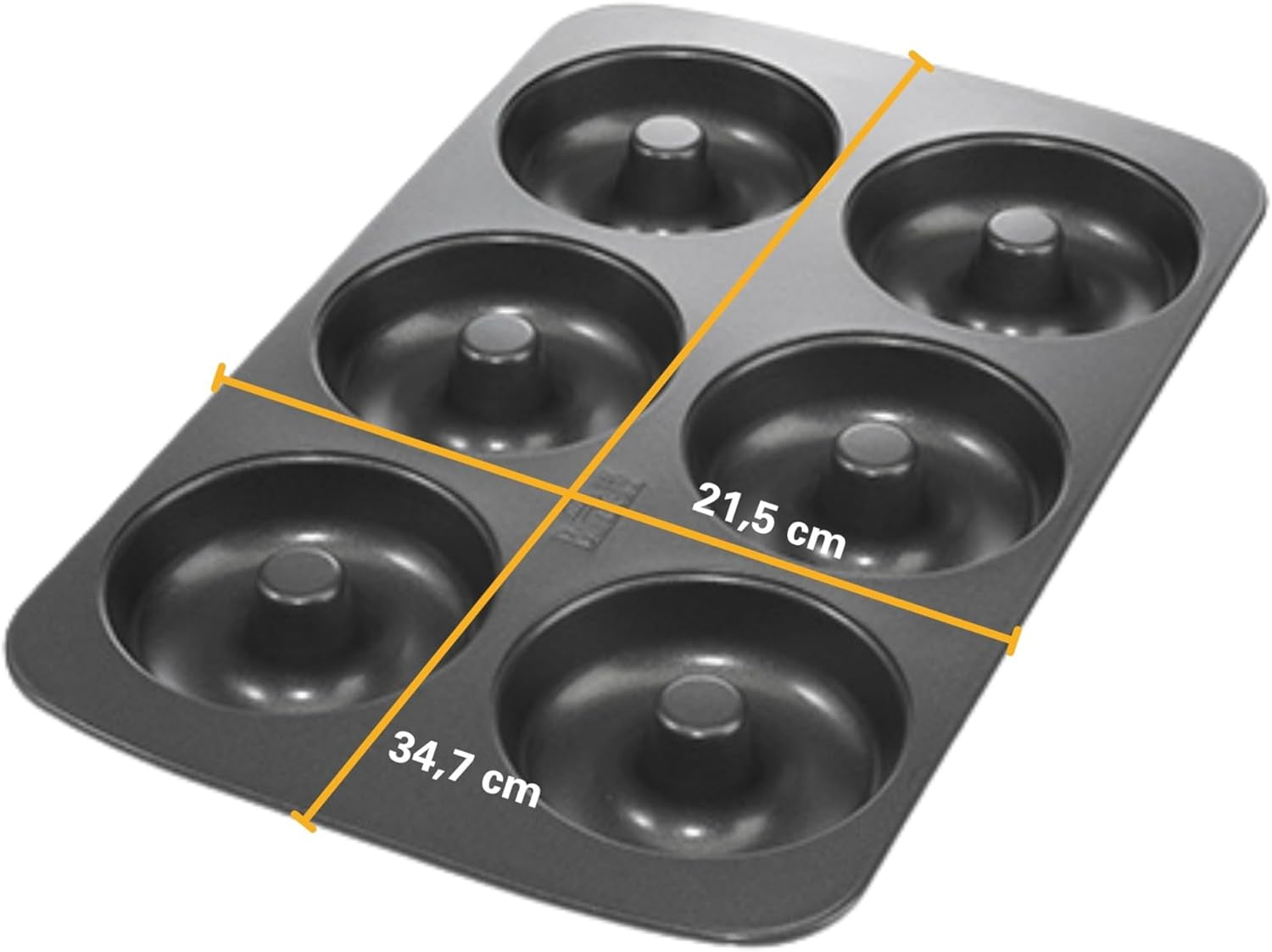 Birkmann, Easy Baking, Donutblech, Backform Für 6 Donuts, Mit Hochwertiger Antihaftbeschichtung, Ø 9 Cm, Mit Rezept, 881631 Vormen en bakplaten Naty Shop