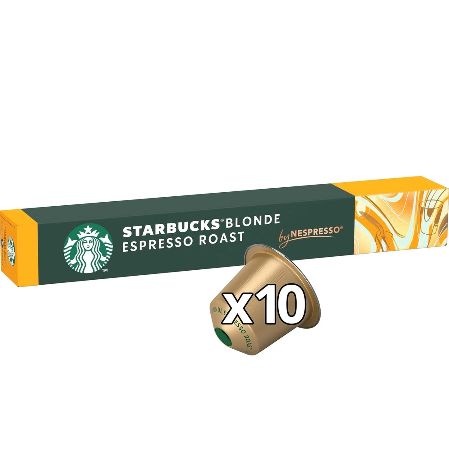 STARBUCKS Blonde Espresso Roast van Nespresso, Helle Röstung, Kaffeekapseln 10 x 10 (100 Kapseln)