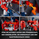 LEGO 10302 Icons Optimus Prime Set, 2-in-1 robotfiguur en modeltruck, Transformers speelgoedmodelset voor volwassenen, verjaardags- of kerstcadeau voor mannen, vrouwen, haar en hem Bouwsets Besuche in LEGO-Store