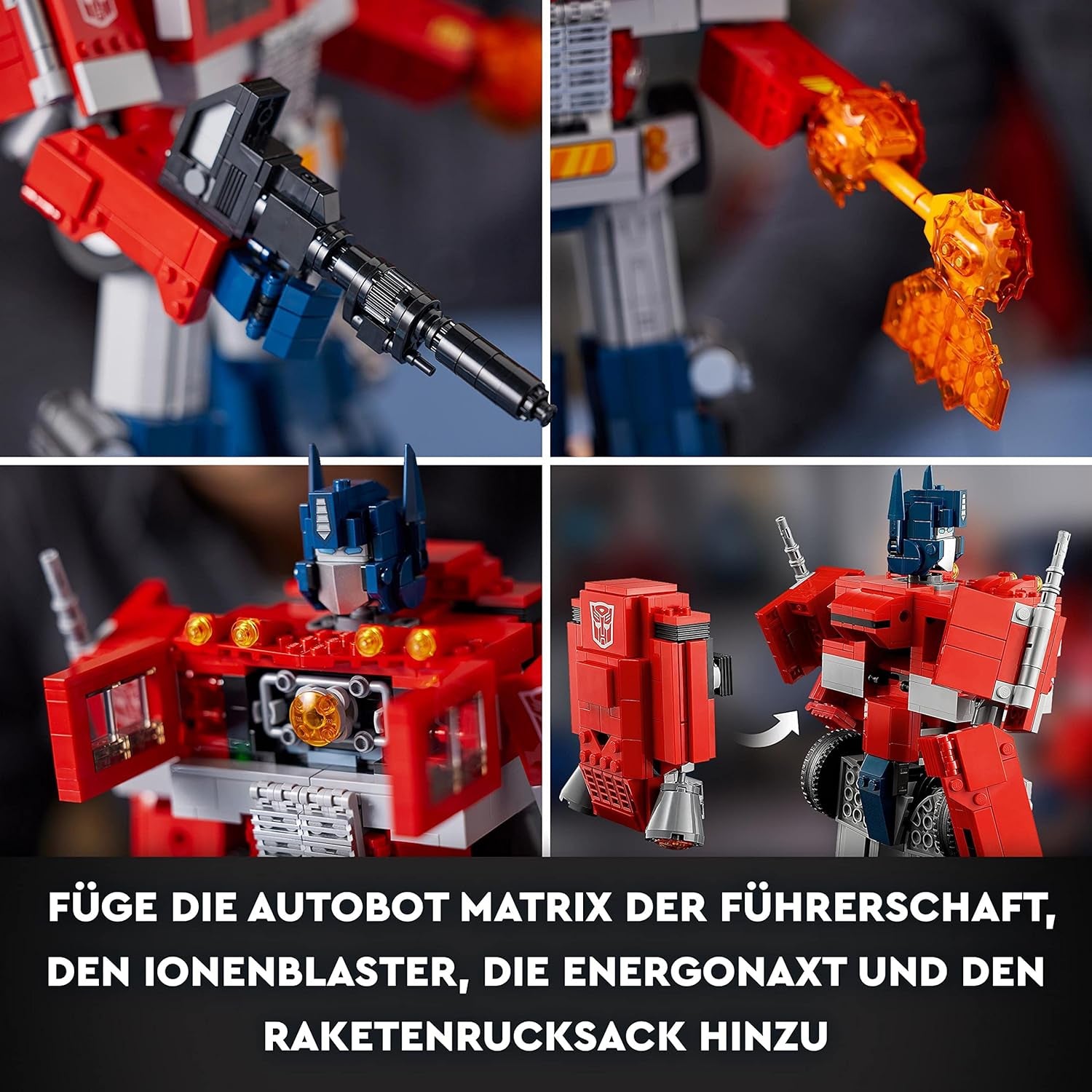 LEGO 10302 Icons Optimus Prime Set, 2-in-1 robotfiguur en modeltruck, Transformers speelgoedmodelset voor volwassenen, verjaardags- of kerstcadeau voor mannen, vrouwen, haar en hem Bouwsets Besuche in LEGO-Store