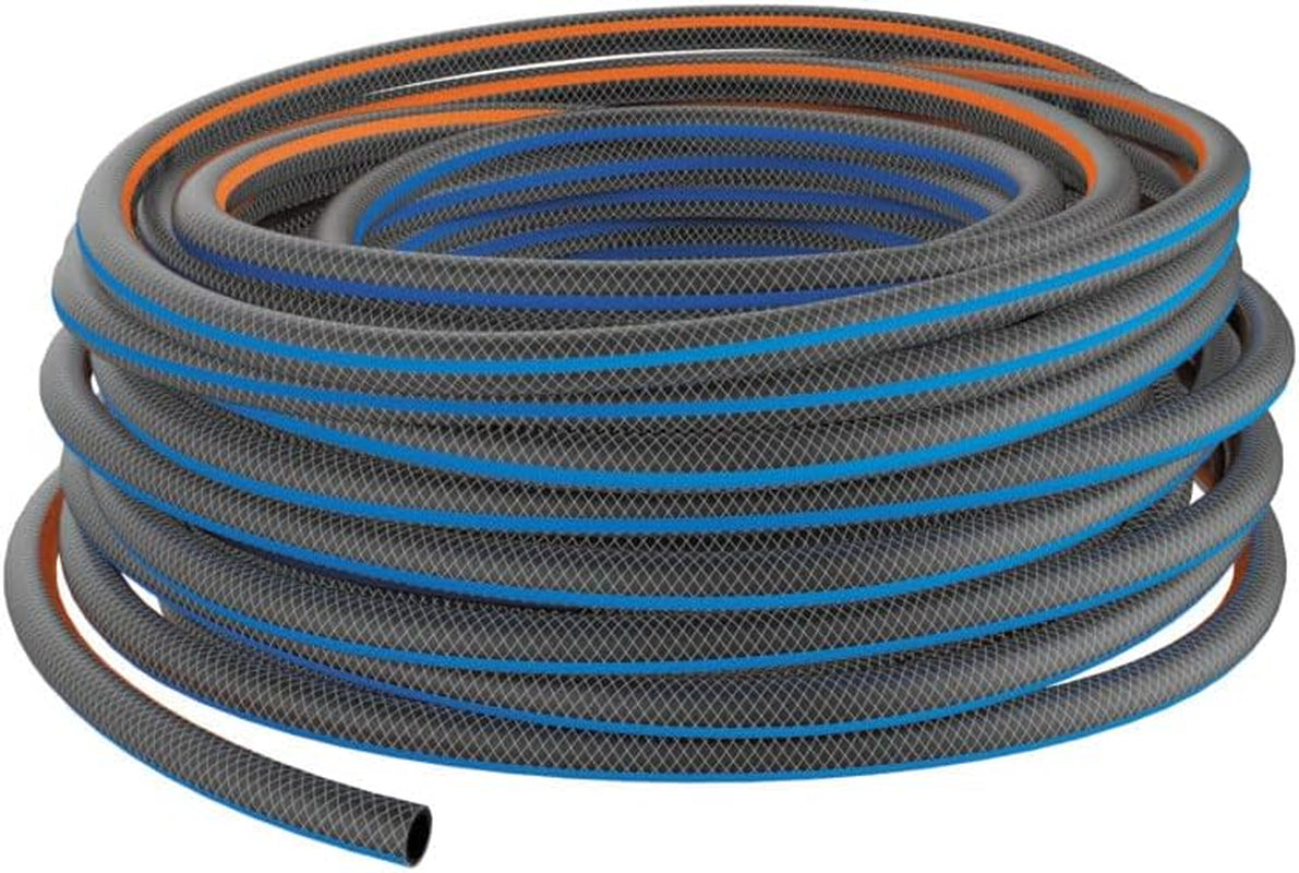 Fiskars L waterslang, UV-bescherming, drukgetest, torsiestijfheidsniveau 4 (van de 5), 30 m, Ø 1,3 cm (1/2"), 4,2 kg, zwart/oranje/blauw, 1027105