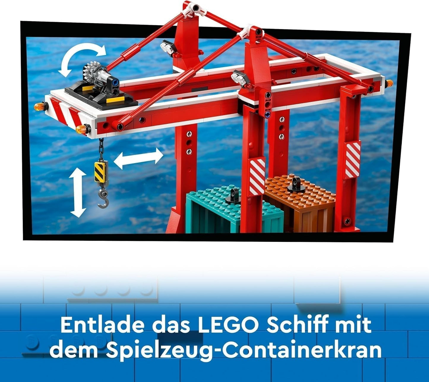 LEGO City haven met vrachtschip, bouwspeelgoed voor jongens en meisjes vanaf 8 jaar, cadeau-idee voor kinderen, containerkraan, speelgoedschip en 8 minifiguren 60422 Bouwsets Besuche den LEGO-Store