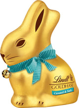 Lindt Chocolade Gold Bunny Caramel & Zout | 100g | Gezouten Karamel Melkchocolade voor Pasen | Paaschocolade | Geschenk van chocolade | Chocoladekonijntje | Paashaas