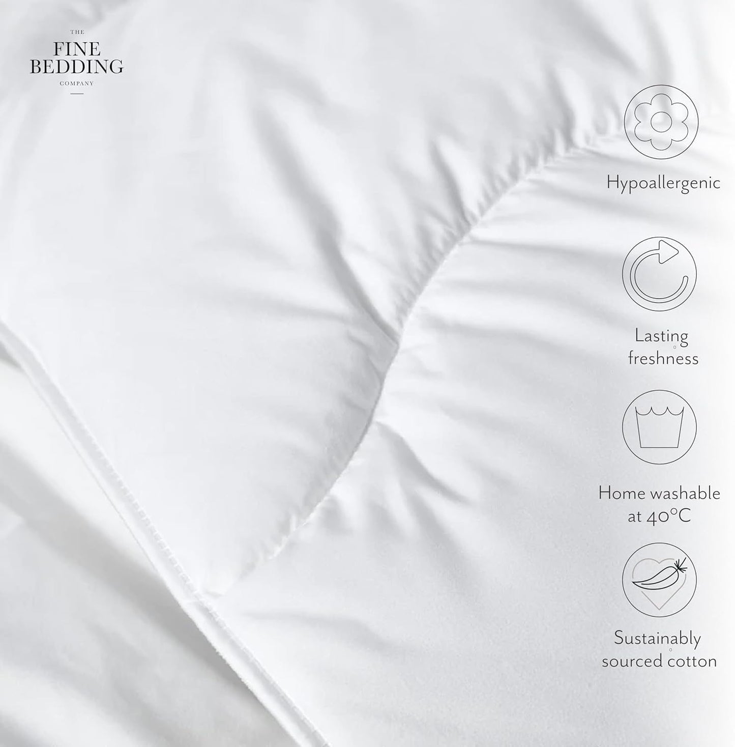 Allergy Defense-dekbed, 4,5 Tog, gemaakt van gerecyclede materialen, anti-allergeen en hypoallergeen, Super King Size bed Dekbedden en dekbedden Naty Shop