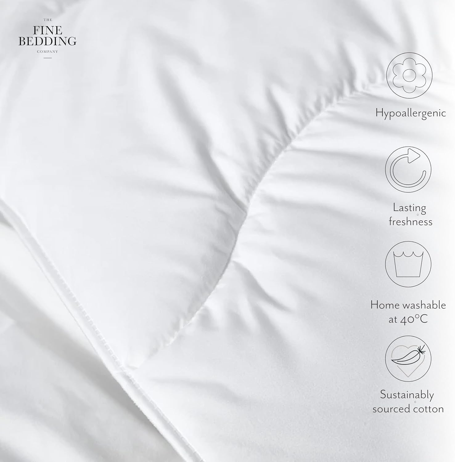 Allergy Defense-dekbed, 4,5 Tog, gemaakt van gerecyclede materialen, anti-allergeen en hypoallergeen, Super King Size bed Dekbedden en dekbedden Naty Shop
