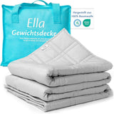 Verzwaarde deken 135X200 7Kg - Antistress therapiedeken - Zware deken 100% katoen - Deken voor diepe slaap en beter herstel - Verzwaarde deken - voor mannen en vrouwen van 55-85Kg Bedden en Dekens Beuche den Ella-Store 135X200 7,0 Kilogram