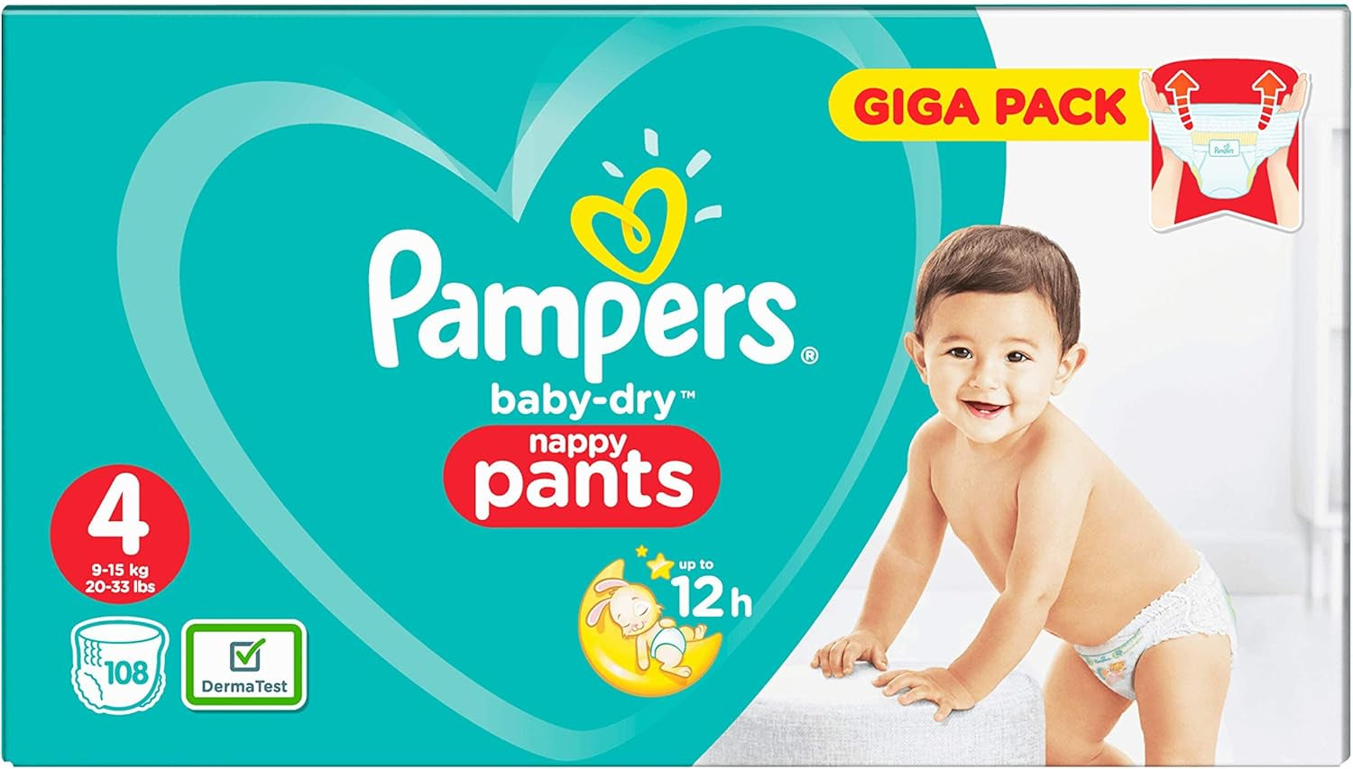 Luiers Pampers 81657566 Baby-Dry broek, wit