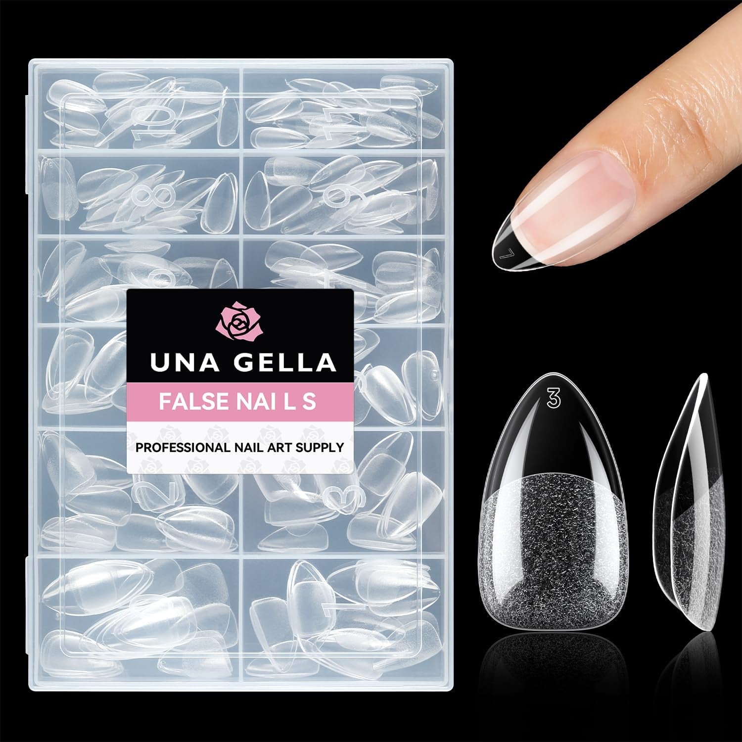 Ballerina Gel Nagel Tips 216 stks 12 Maten Zachte Gel Nagel Tips Volledige Dekking Nagelverlenging Set Semi Matte DIY Thuis Kunst