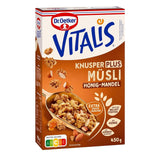 Dr. Oetker Vitalis KnusperPlus Dubbele Chocolade: Krokante muesli met melk- en pure chocolade, pakje van 7 (7 x 450g)