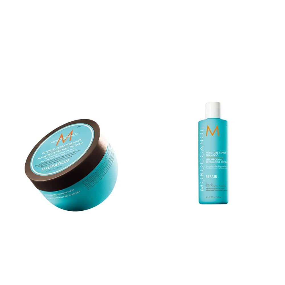 Moroccooil intensief vochtinbrengend masker Naty Shop haarmasker 250ml Pack met regenererende shampoo