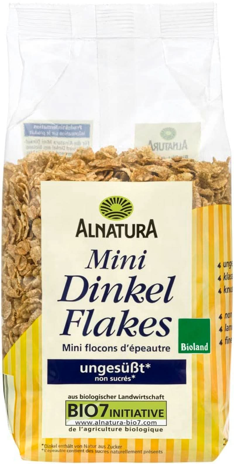 Mini Speltvlokken - Biologische kwaliteit - Ongezoet, knapperig - Ontbijt, 175 gram Granen Naty Shop
