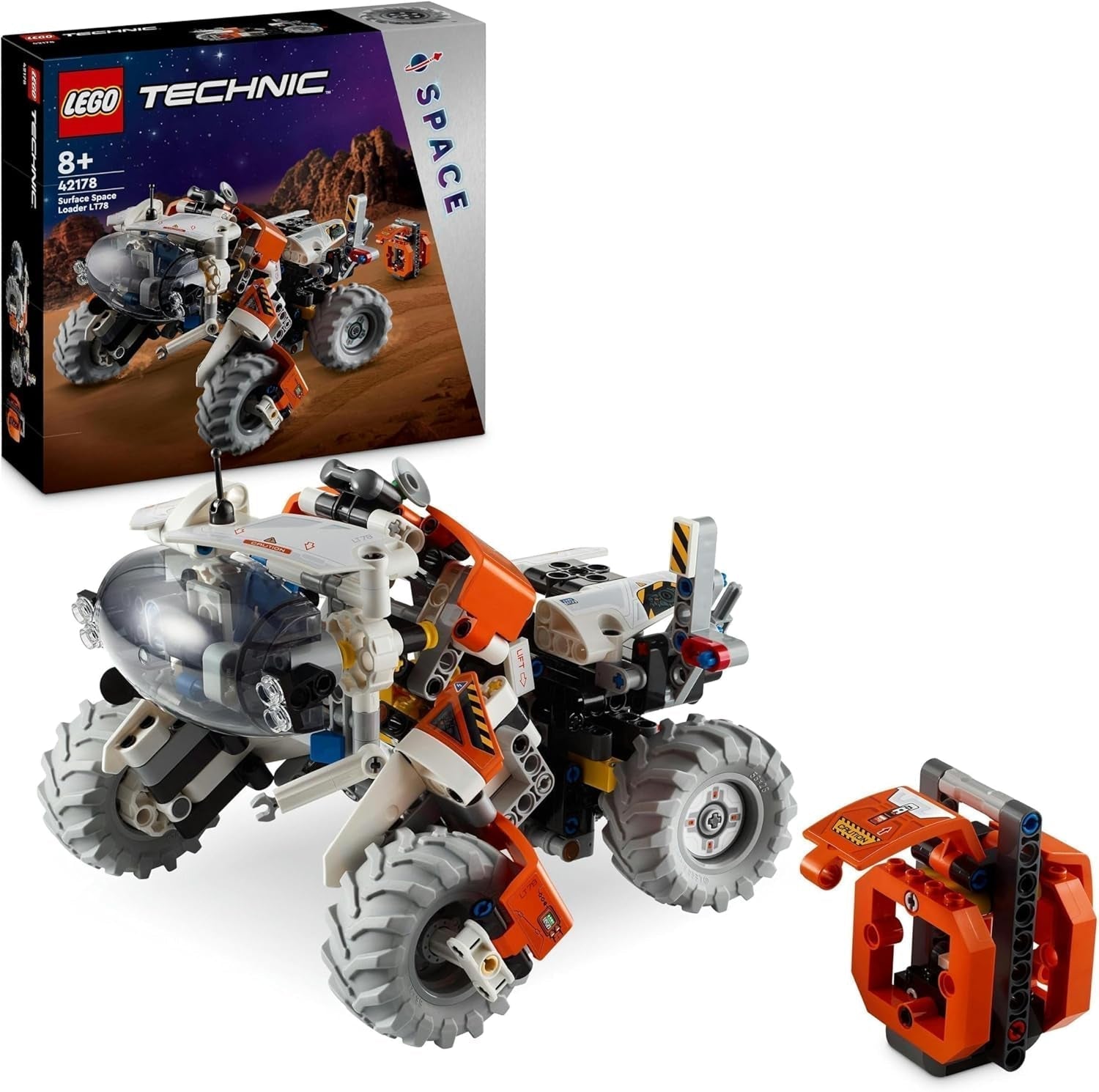 LEGO Technic LT78 ruimtetransportvoertuig, ruimtebouwset voor verkenningstochten en ruimteavonturen, fantasierijke speelervaring voor jongens en meisjes, cadeau voor kinderen vanaf 8 jaar oud 42178 Bouwsets Besuche den LEGO-Store Single