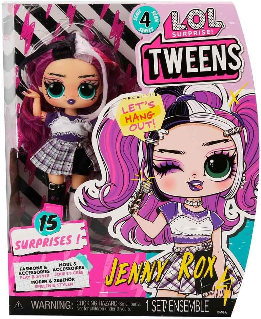 LOL Verrassing! Pre-teen Fashion Doll Series 4 - Jenny Rox - Pakt 15 fantastische verrassingen en accessoires uit - Geweldig cadeau voor kinderen vanaf 4 jaar