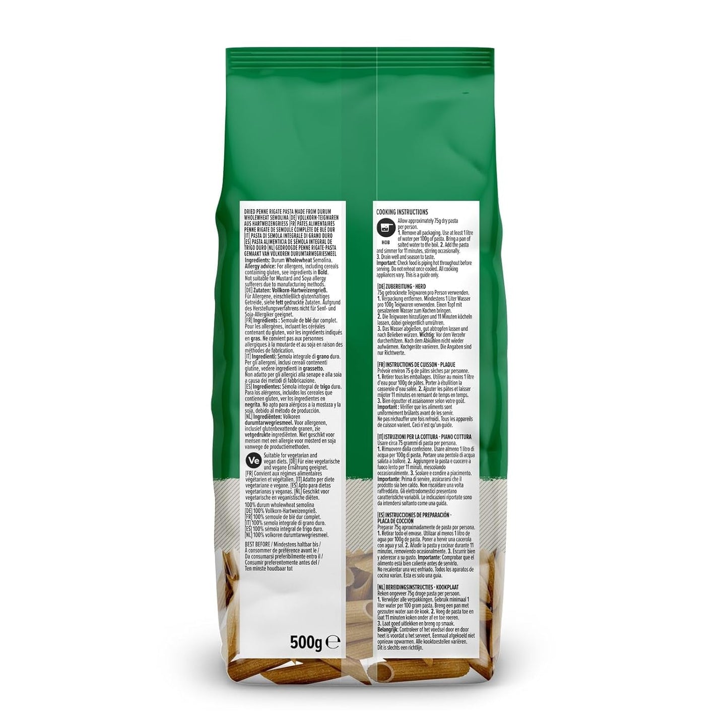 Volkoren Penne Rigate van Amazon, 500g