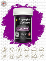 Sugarflair Pasta Voedselkleuring Pastel Magenta, Voedselkleuring voor Pasta, Fondant en Marsepein, Spectraal Geconcentreerde Kleuren - 25g