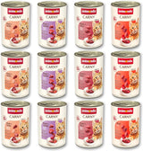 animonda Carny Adult Savory Variety (12 x 400 g), natvoer voor volwassen katten, natvoer met 100% verse vleesingrediënten, graanvrij en suikervrij
