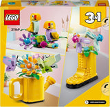 LEGO Creator 3In1 bloemensproeierset, kinderkamerdecoratie, bouw een sproeier met een boeket bloemen, rubberen laarzen of 2 speelgoedvogels, creatief cadeau voor meisjes en jongens vanaf 8 jaar 31149 Bouwsets Besuche den LEGO-Store