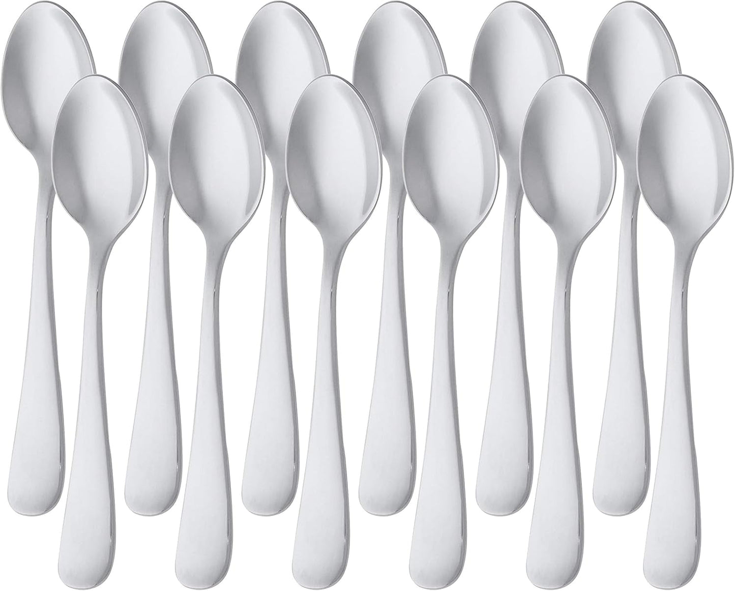 Roestvrijstalen koffielepel met ronde rand, 12 stuks, zilver Naty Shop Kitchen, enkele ronde rand