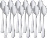 Roestvrijstalen koffielepel met ronde rand, 12 stuks, zilver Naty Shop Kitchen, enkele ronde rand