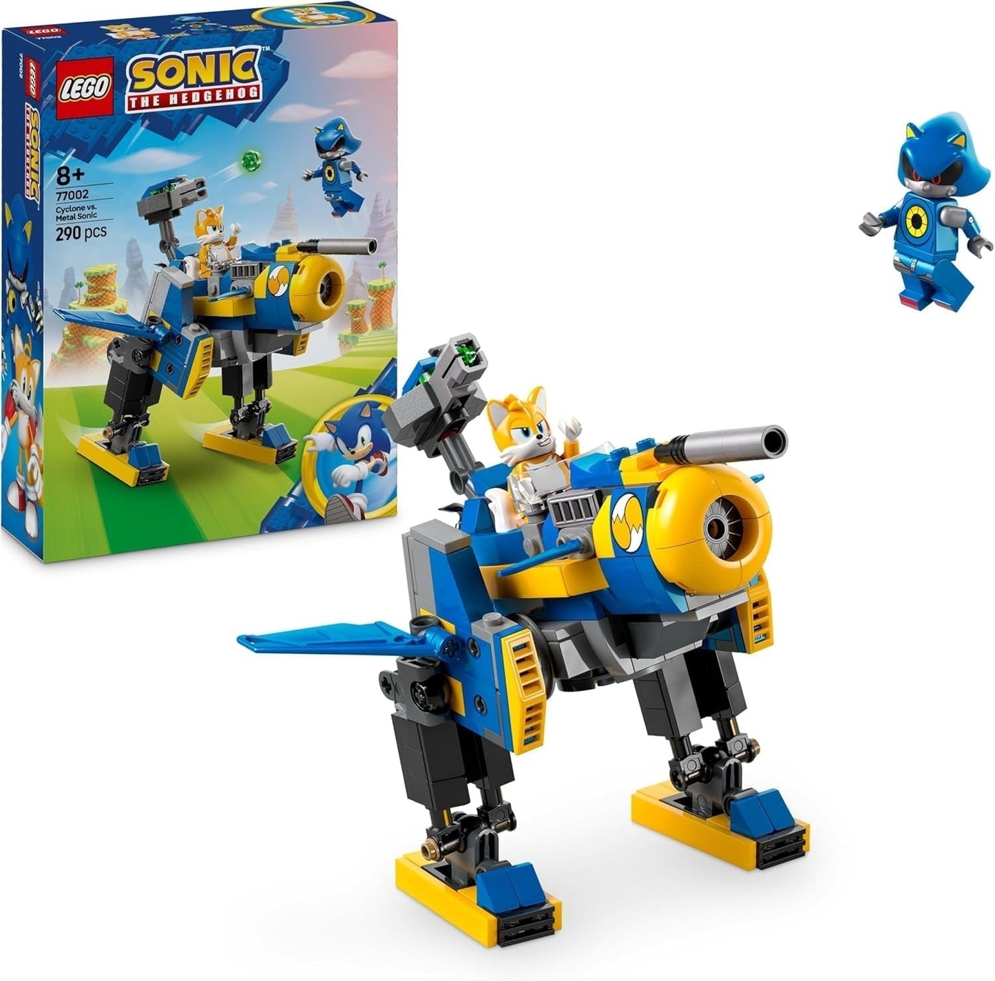 LEGO Sonic the Hedgehog Cycloon Vs. Metal Sonic - Mechs verzamelspeelgoed met 2 minifiguren van videogames - Cadeau-idee voor jongens en meisjes vanaf 8 jaar en tienergamefans 77002 Bouwsets Besuche in LEGO-Store Standaard titel