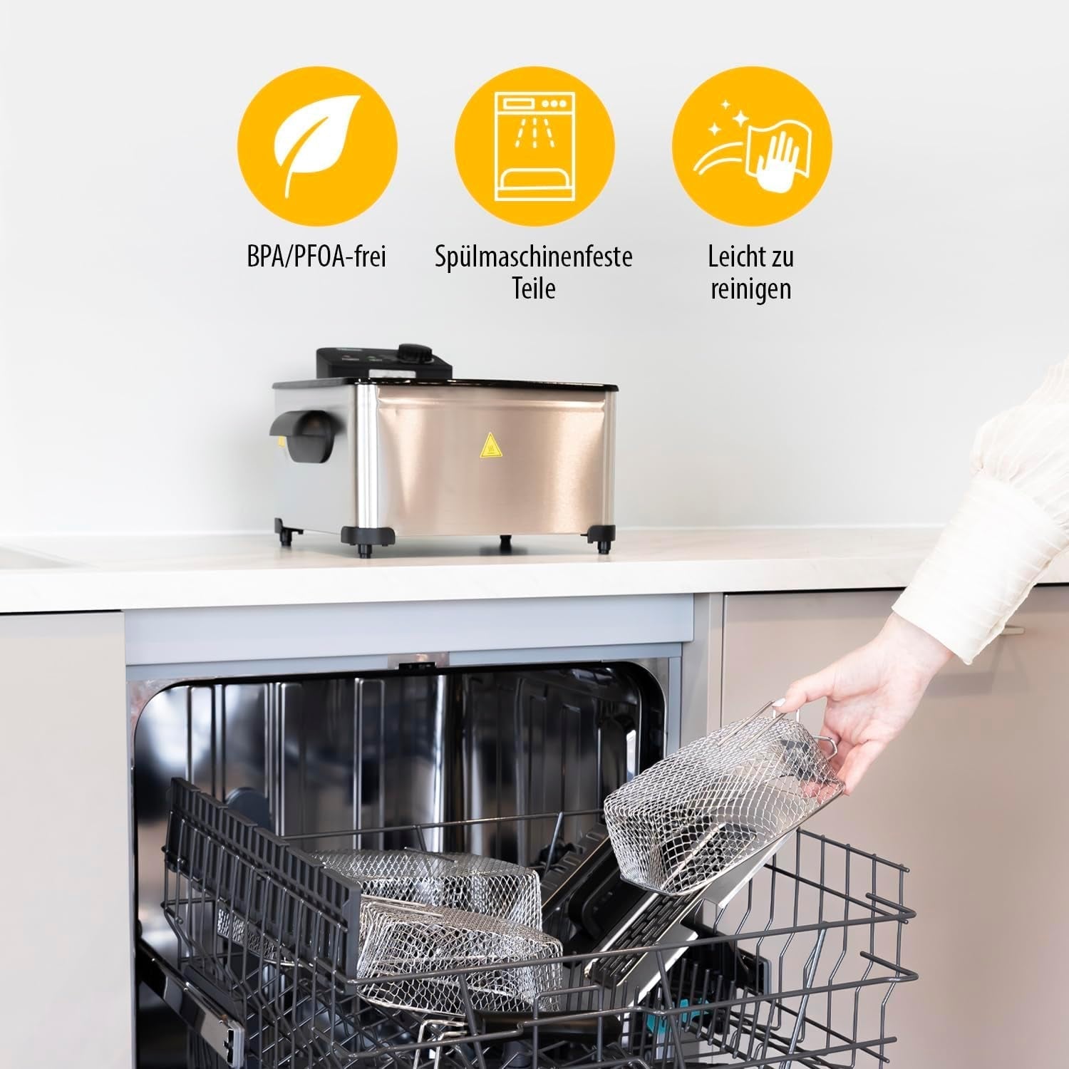 Tristar Friteuse, 1 grote mand en 2 kleine mandjes, regelbare thermostaat, koelzone, 5 liter, 2000 W, FR-6949 Apparaten Naty Shop