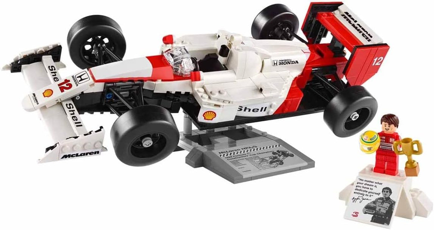 LEGO Icons Mclaren MP4/4 & Ayrton Senna modelautoset, F1 racewagenset voor volwassenen met racer-minifiguur, verzamelobject, cadeau-idee voor mannen, vrouwen, hem en haar 10330 bouwsets Bekijk de LEGO-Store