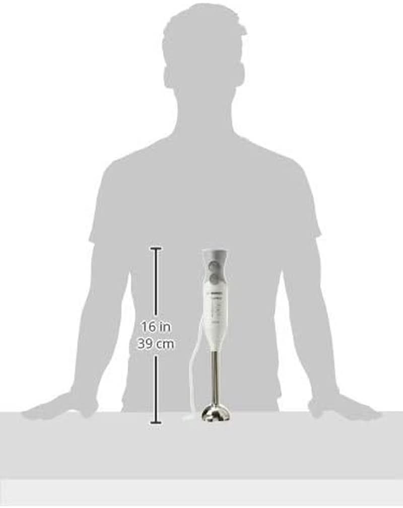Bosch Stabmixer Ergomixx MSM66110, Edelstahl-Mixfuß, Mix- en Messbecher, 2 Geschwindigkeitsstufen, Leichtes Gehäuse, 4-Klingen-Messer, Einfache Reinigung, 600 W, Weiß/Grau Kitchen Naty Shop