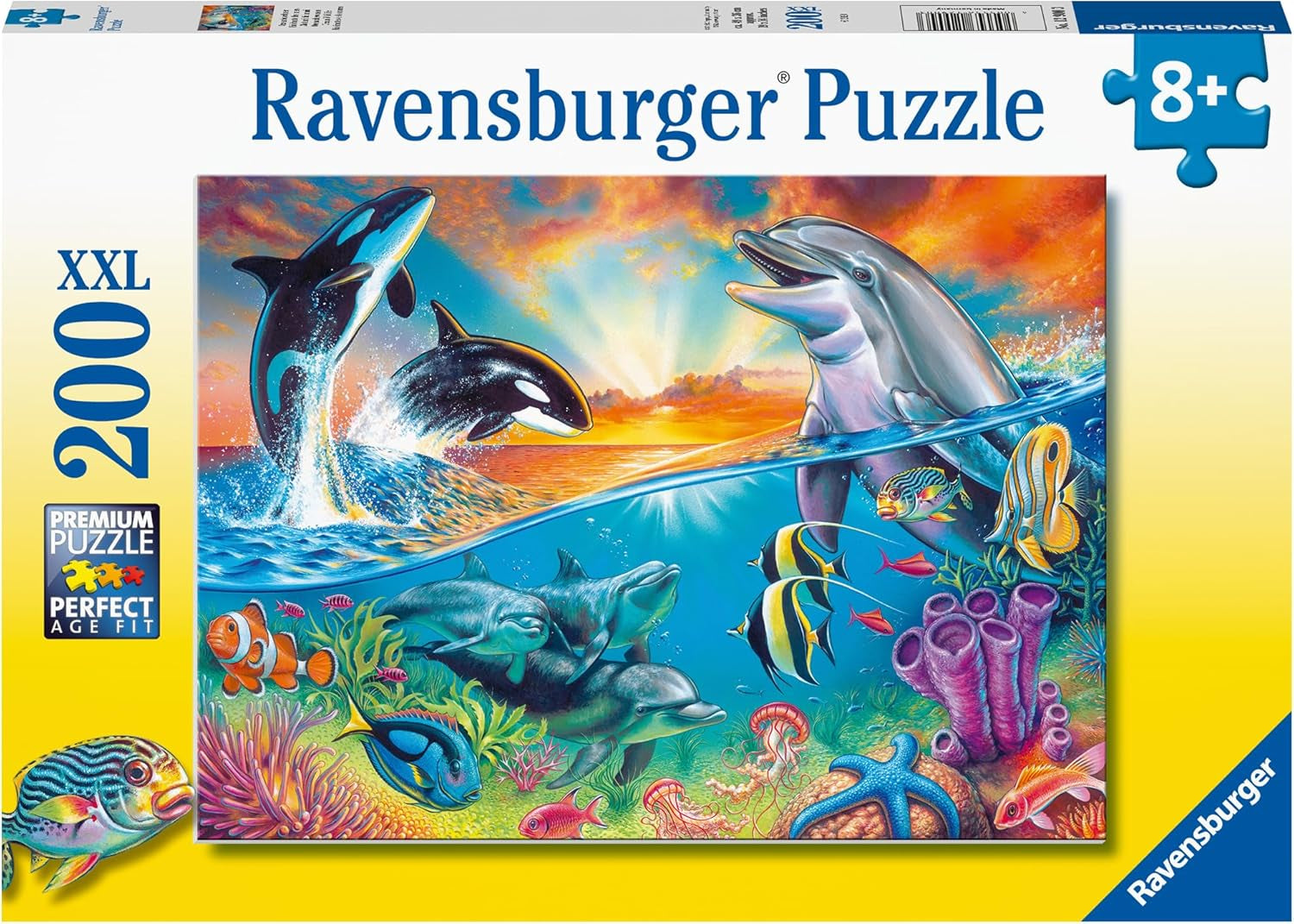 Ravensburger kinderpuzzel - 12900 Oceaanbewoners - Onderwaterpuzzel voor kinderen vanaf 8 jaar met 200 stukjes in XXL-formaat Puzzel Naty Shop Standaard titel