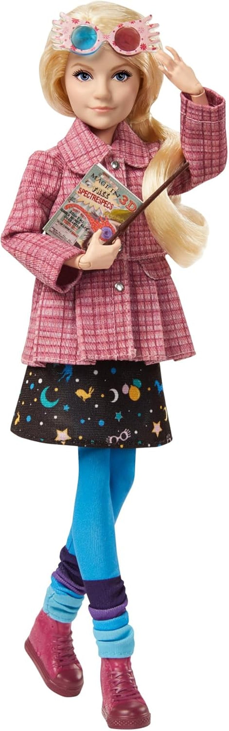 HARRY POTTER Griffoendor adventskalender - 24 verhalen, magische verrassingen, gemeenschappelijke ruimte van Zweinstein, levensecht gezicht, voor fans vanaf 6 jaar, HND80 Naty Shop Luna Lovegood-poppen