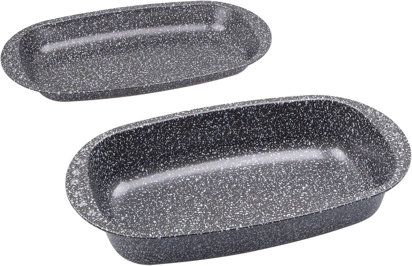 C|H|G Brotback- en Bratenform Mit Deckel "Granito", Skandia Xtreme Plus: 4-Fach Antihaftbeschichtung in Granitoptik, 37 X 20 X 7 Cm, Made in Germany Vormen en bakplaten voor het bakken Naty Shop