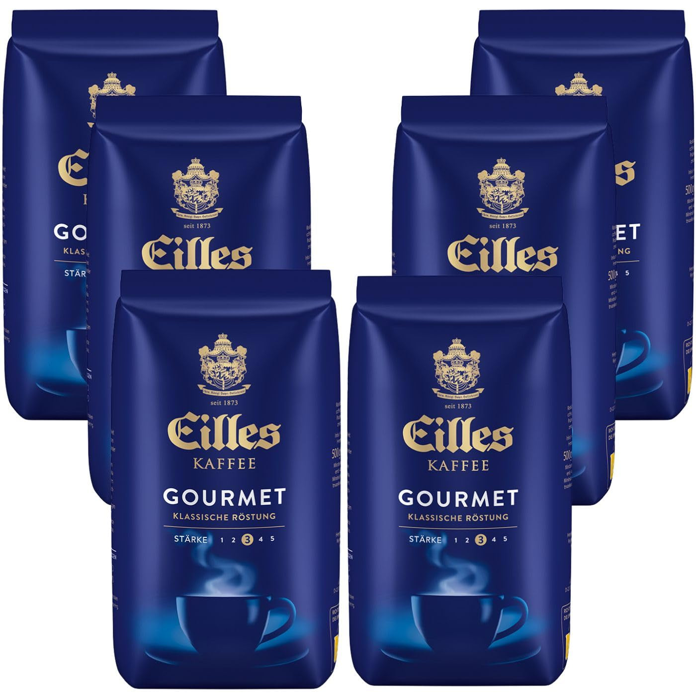 Eilles Gourmet Café Hele Bonen 500g, 6 stuks