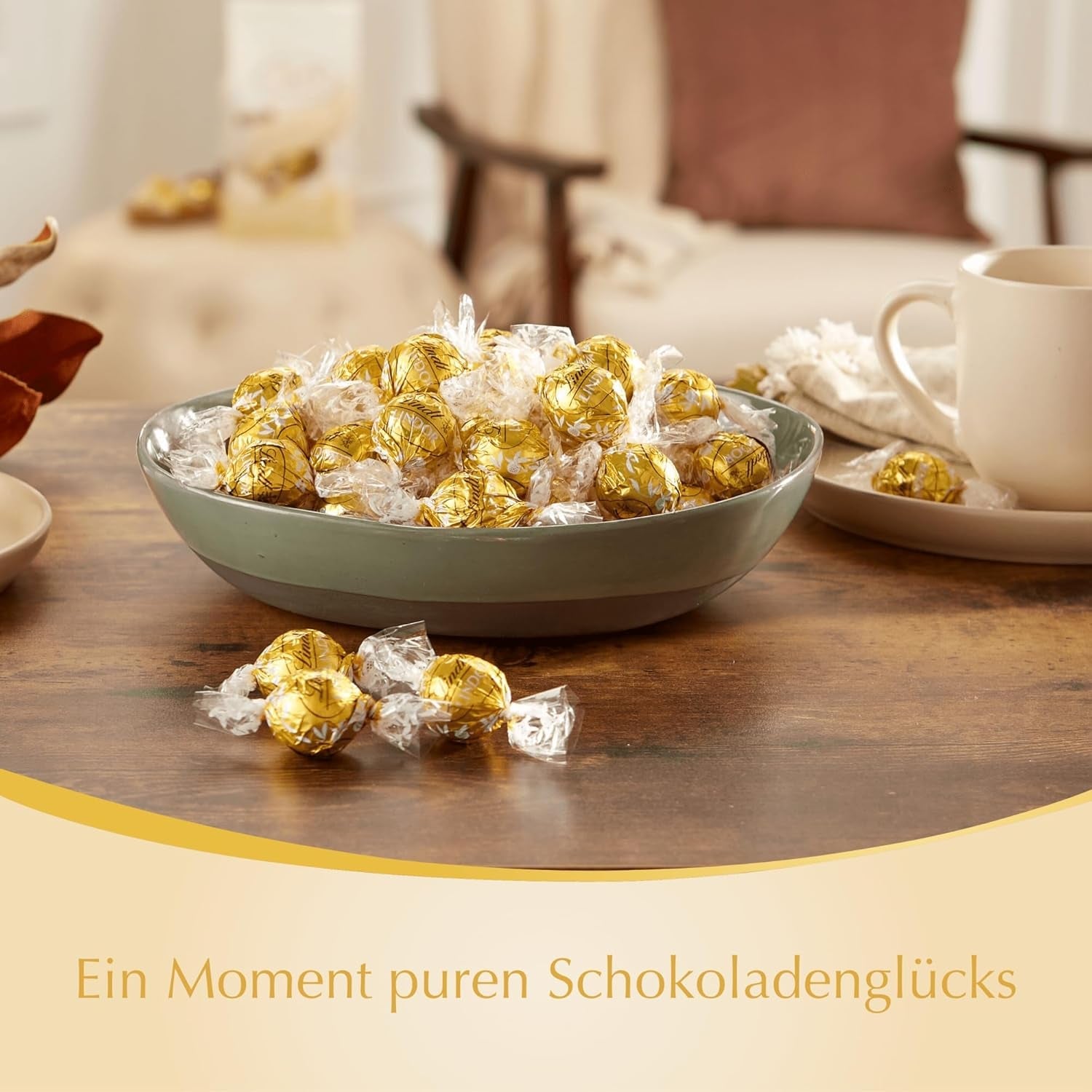 Lindor Witte Chocolade Ballen | 400 g Ca. 30 bolletjes witte chocolade met smelt-in-je-mond-vulling | Geschenk van chocolade | Chocoladecadeau (pak van 2)
