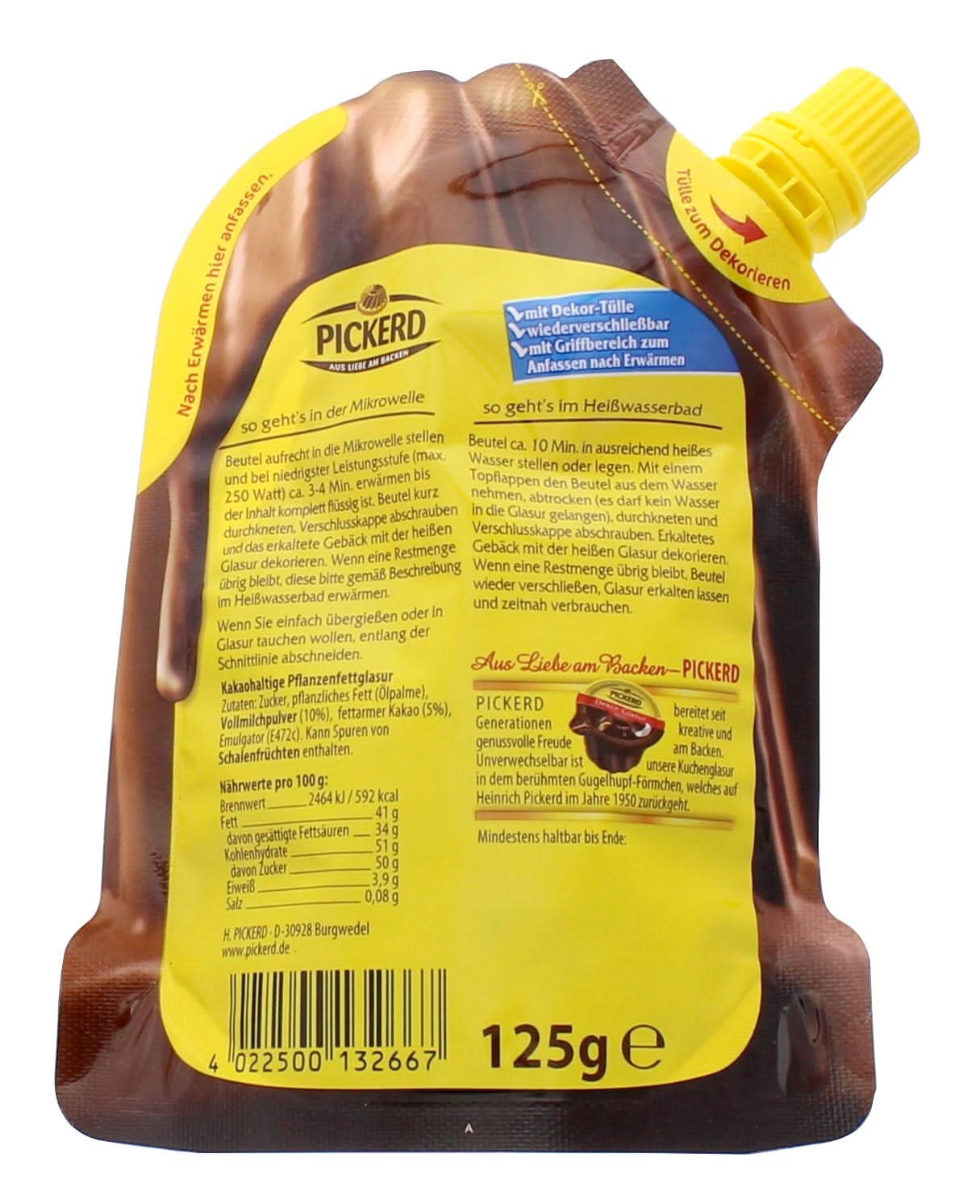 Cakeglazuur, Melkchocolade, 125 gram Glazuren en Decor Naty Shop